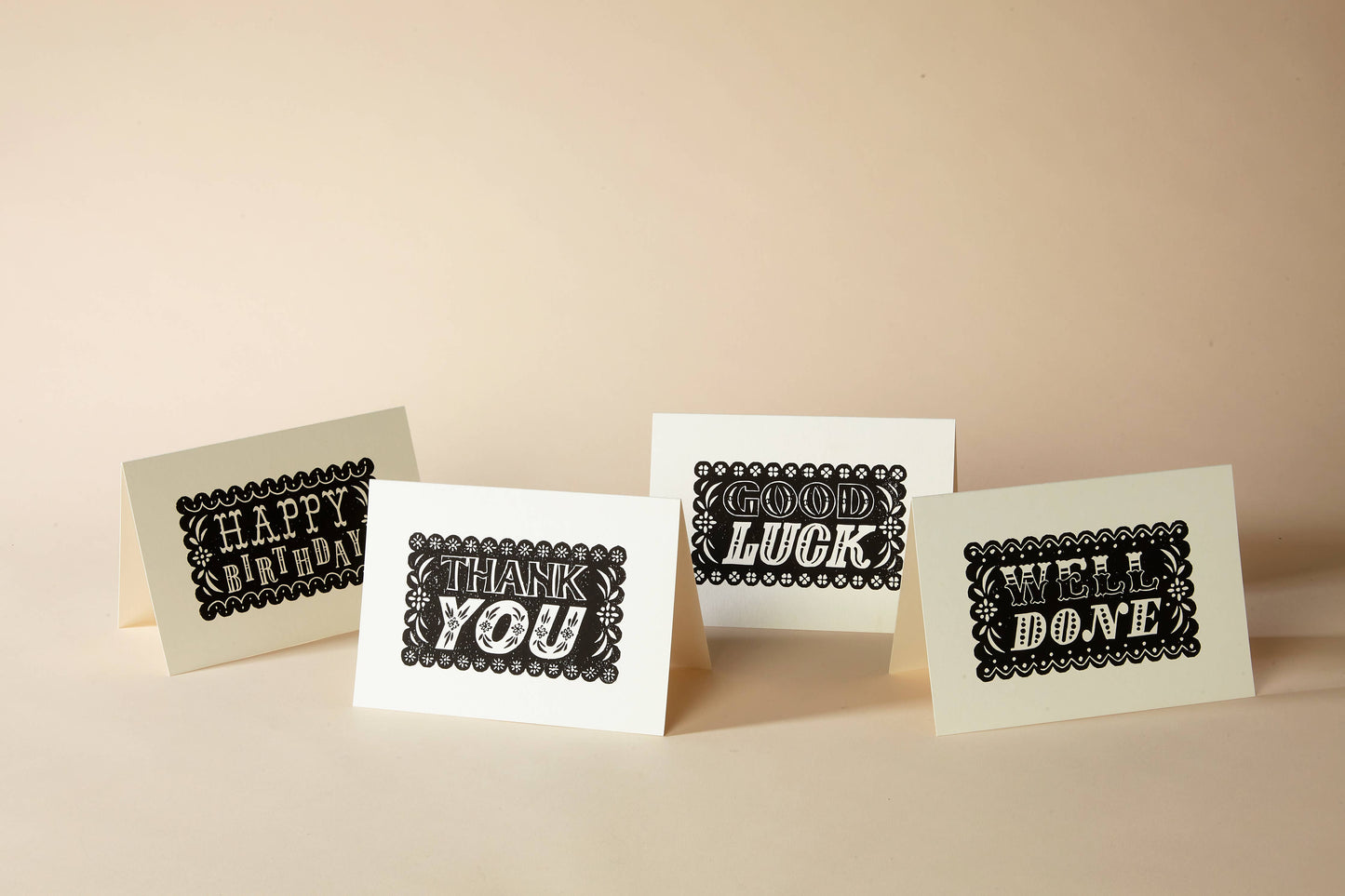 HAPPY BIRTHDAY Linocut Greeting Card