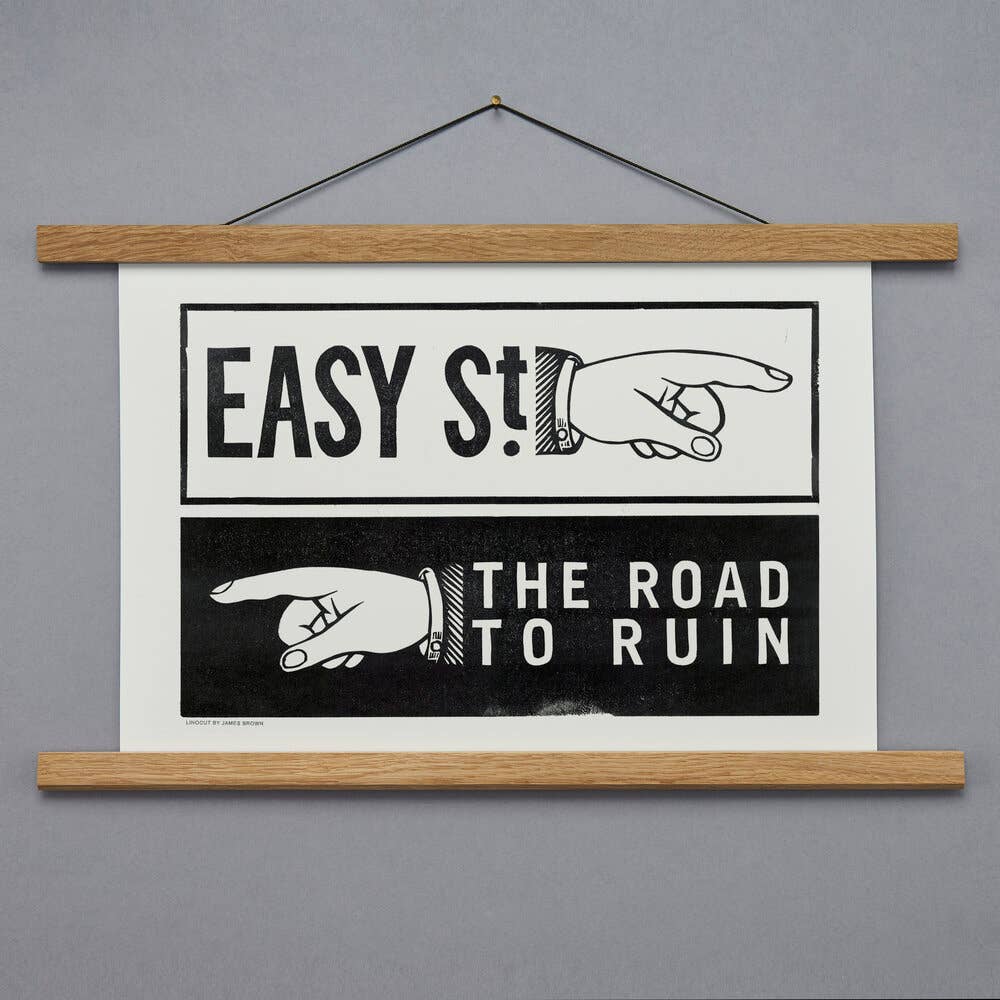 Pointers Linocut Print