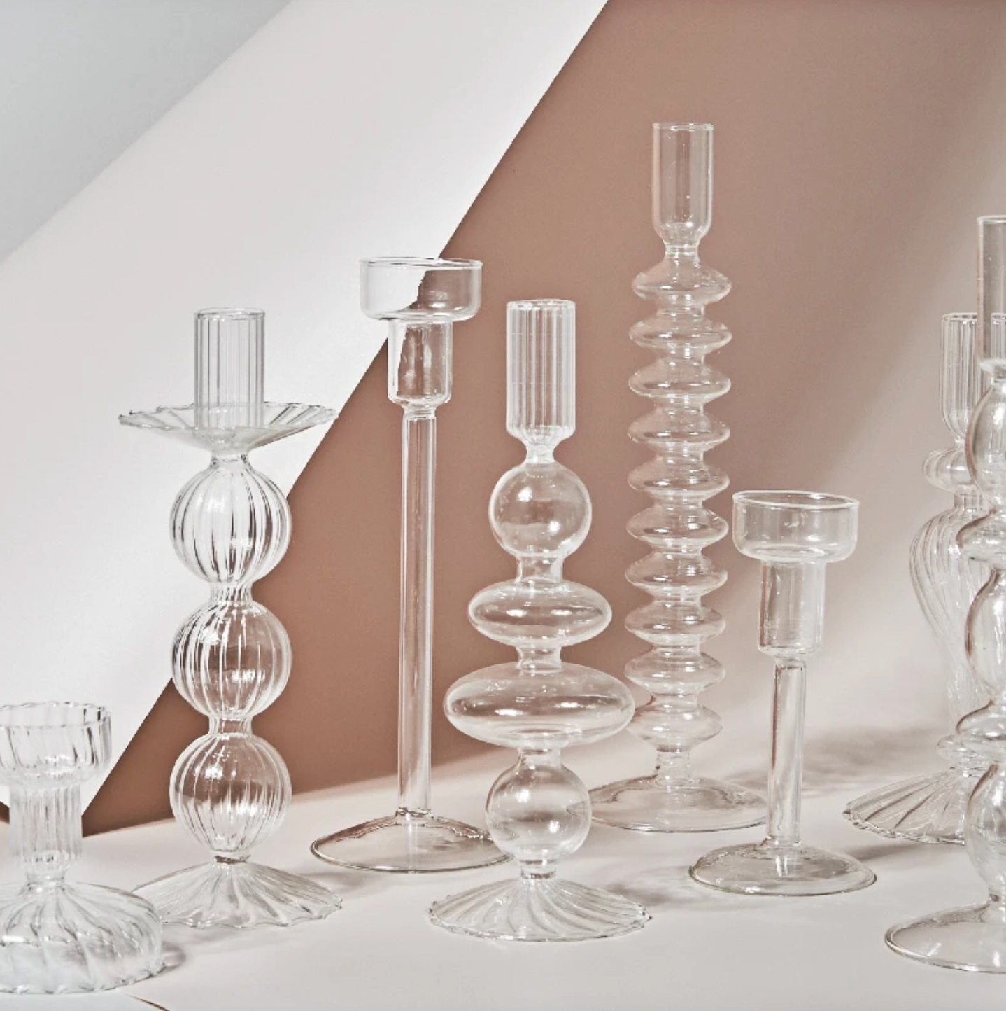 Clear Glass Candlestick