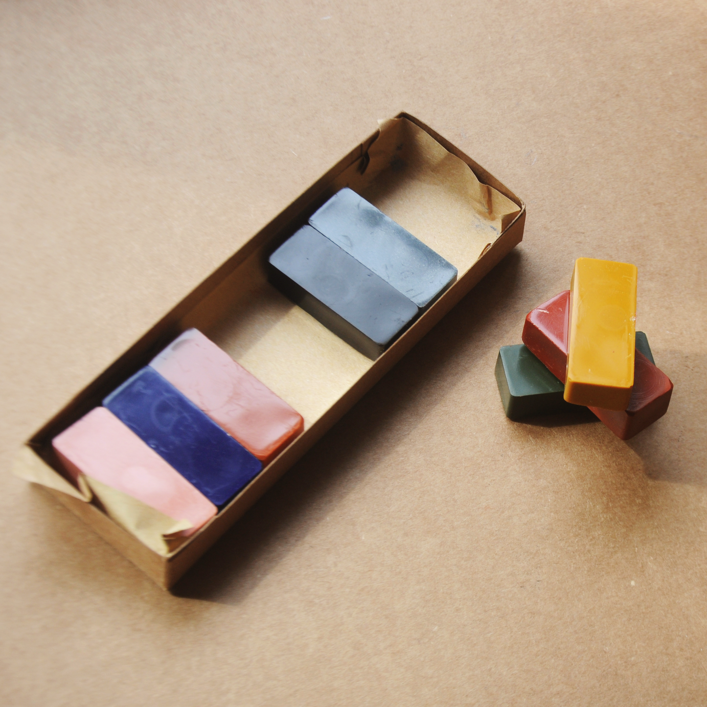 Beeswax Block Rubbing Crayons - Set of 8