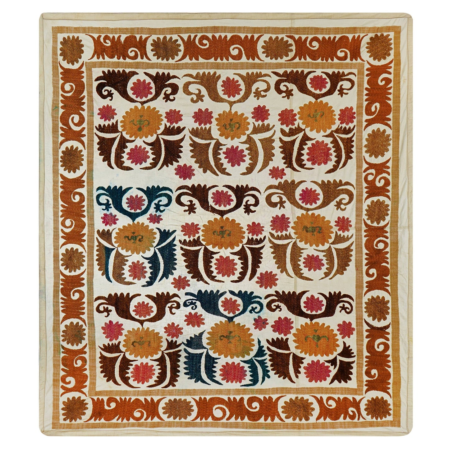 Handmade Vintage Suzani Throw
