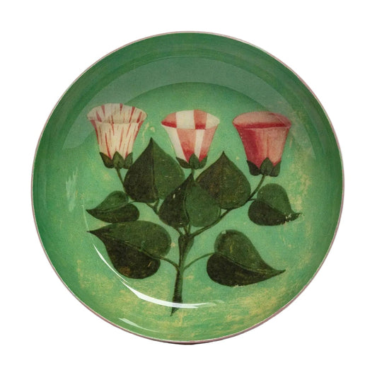 Round Enamel Tray - Festival of Flowers