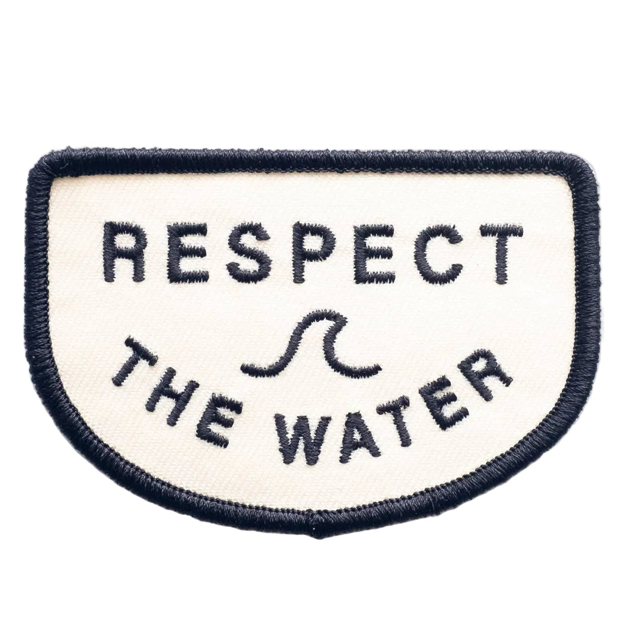 Embroidered 'Respect the Water' Iron-on Patch