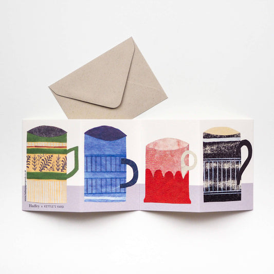 Mugs Concertina Greeting Card