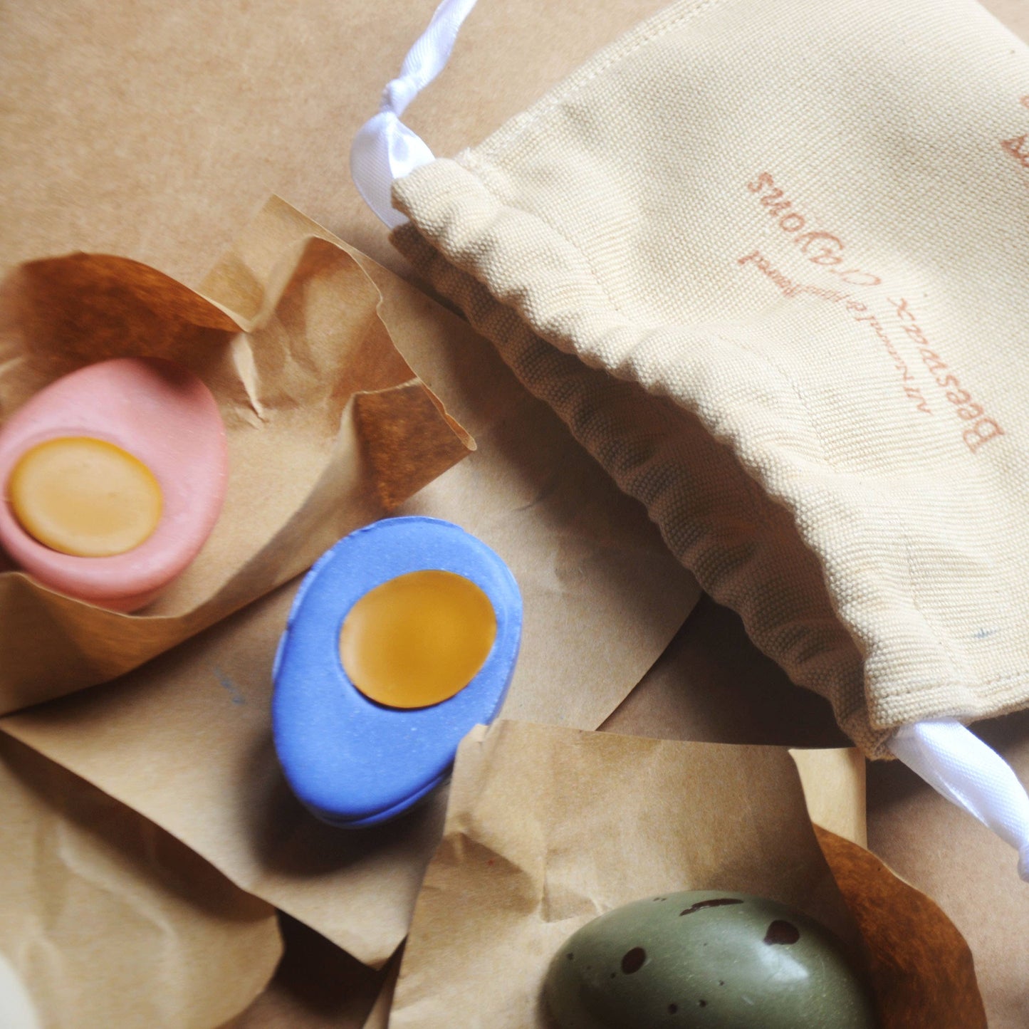 Golden Yolk Beeswax Crayon Eggs - Set of 5