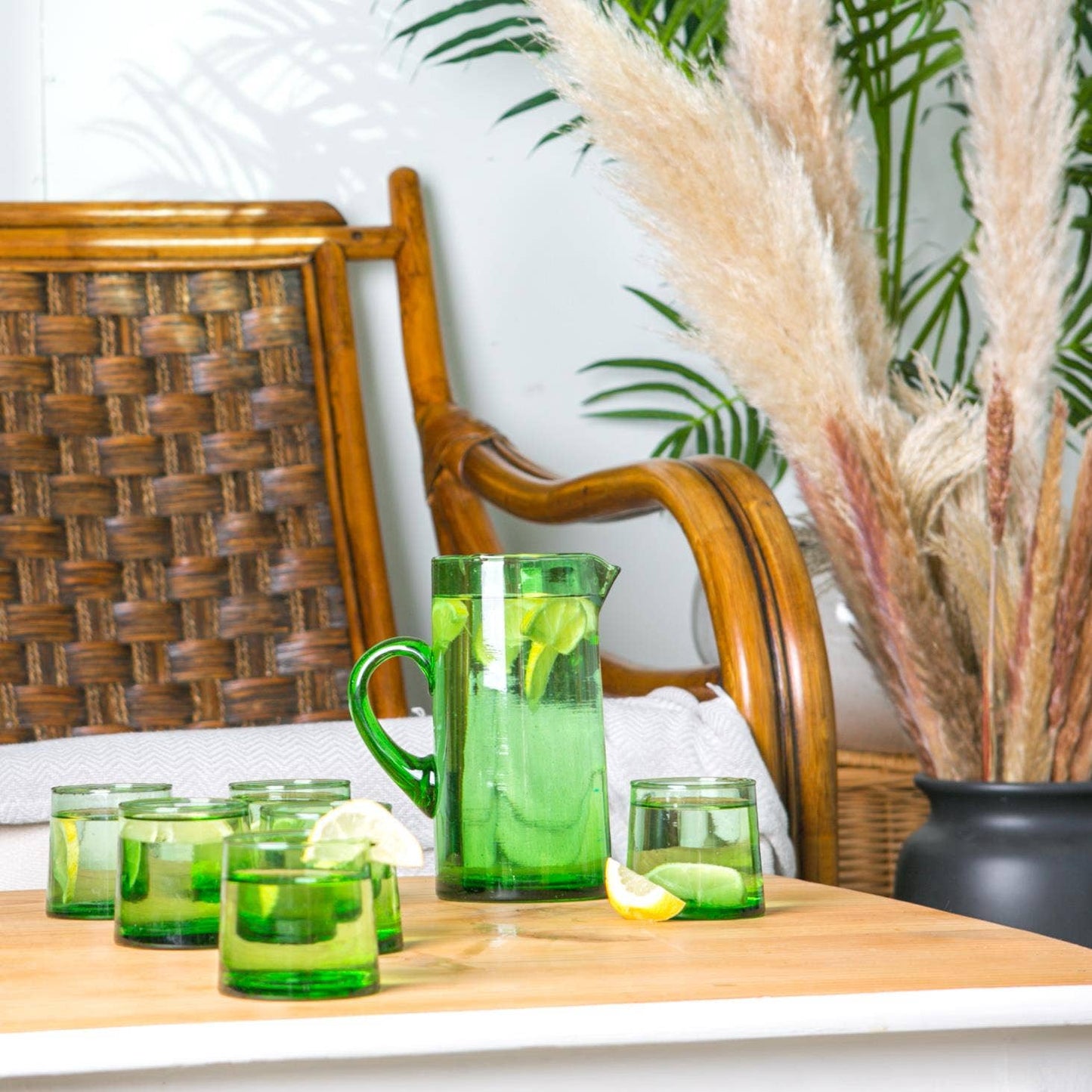 Recycled Glass Jug - 1L - Green