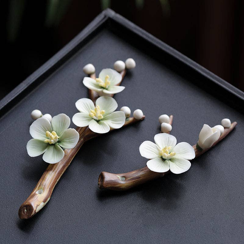 Ceramic Plum Blossom Incense Holder