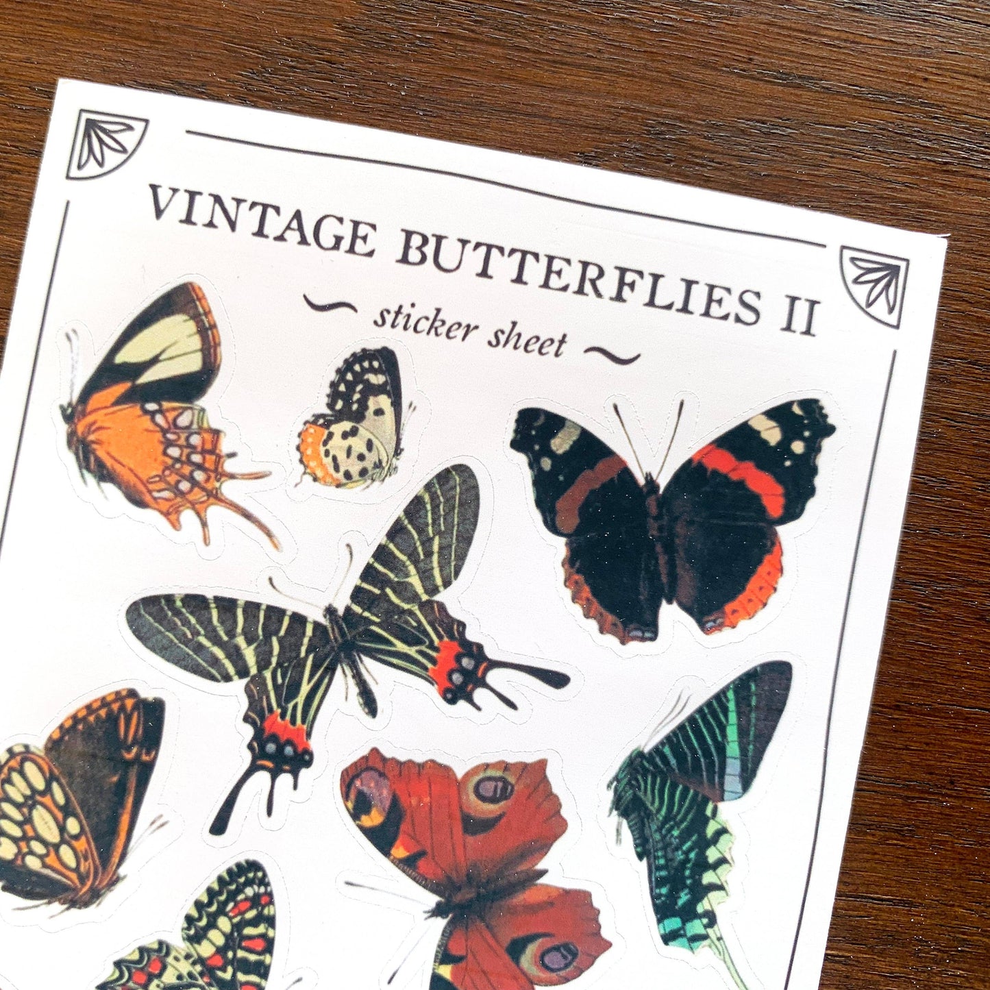 Vintage Butterflies II Sticker Sheet