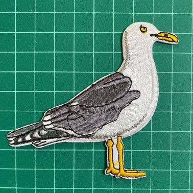 Embroidered Seagull Iron-on Patch