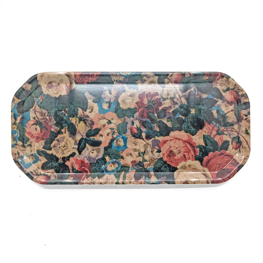 Large Octagonal Birchwood Tray - Chintz