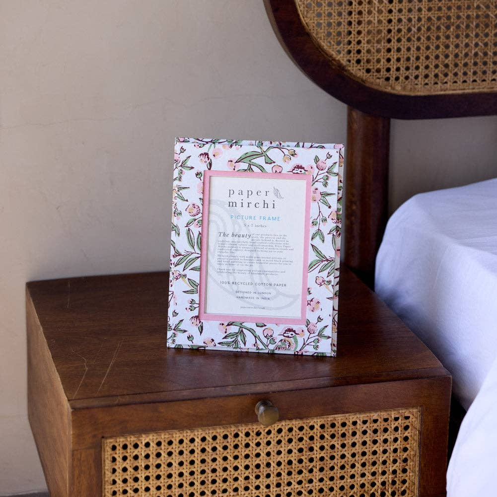 Block Printed Picture Frame - Song Birds