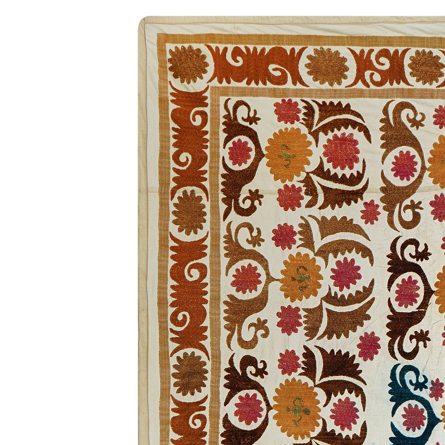 Handmade Vintage Suzani Throw