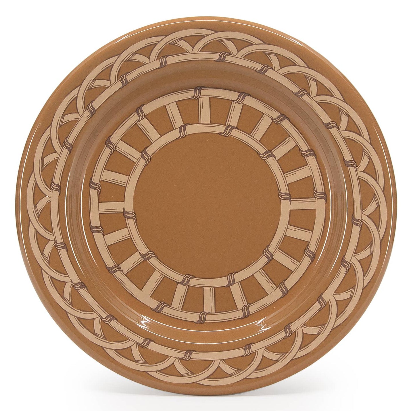 Domino x CCH Wicker Enamelware Salad Plate: Tan