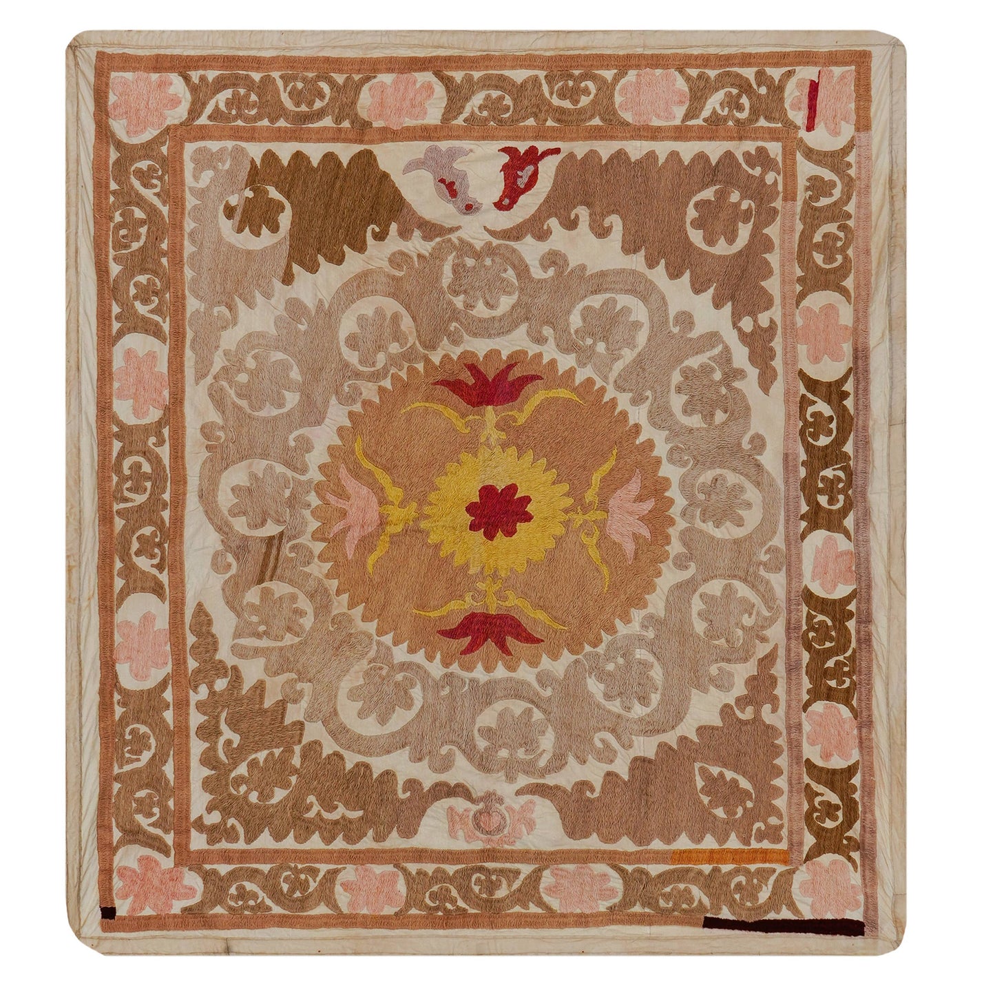 Handmade Vintage Suzani Throw