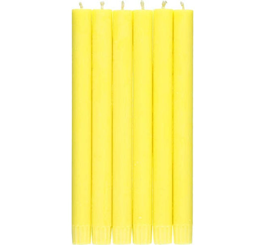Primrose Yellow Dinner Candles - Pack of 6