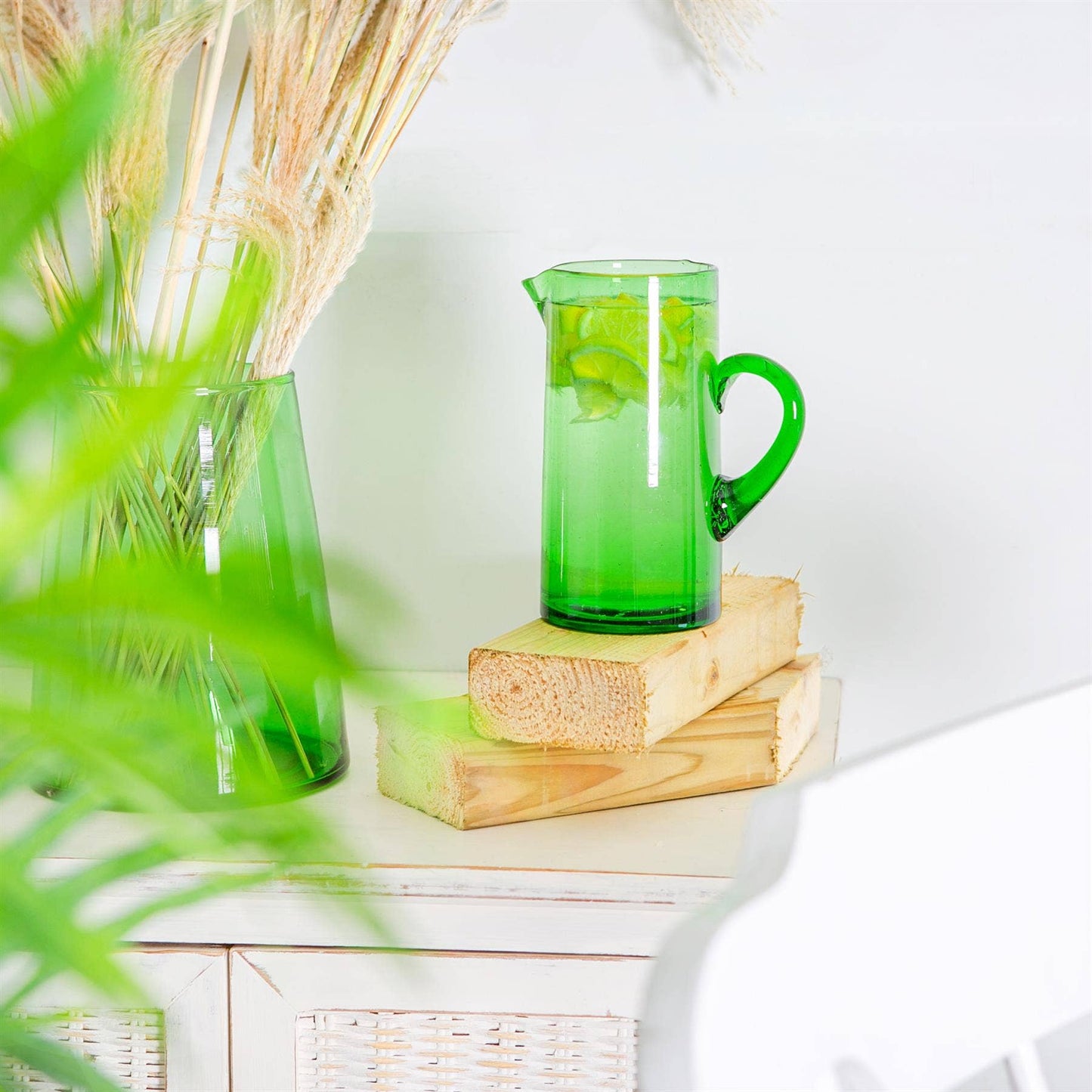 Recycled Glass Jug - 1L - Green