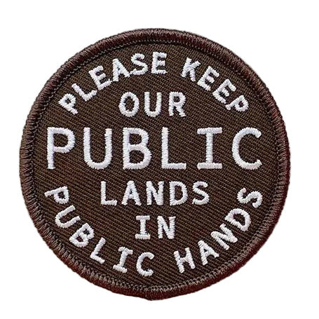 Embroidered 'Keep Public Lands, in Public Hands' Iron-on Patch