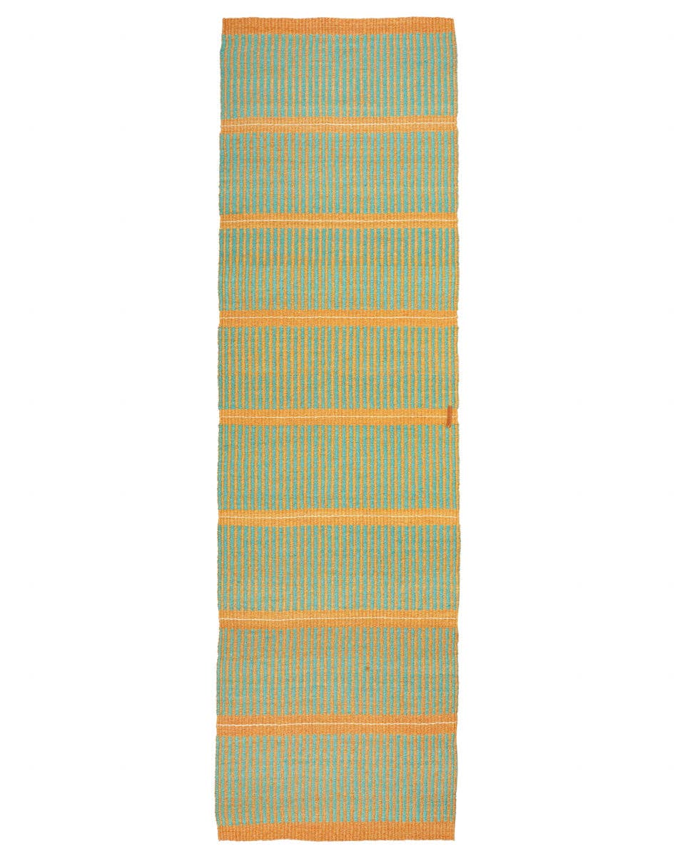 GALANA: Mustard & Turquoise Woven Sisal Runner