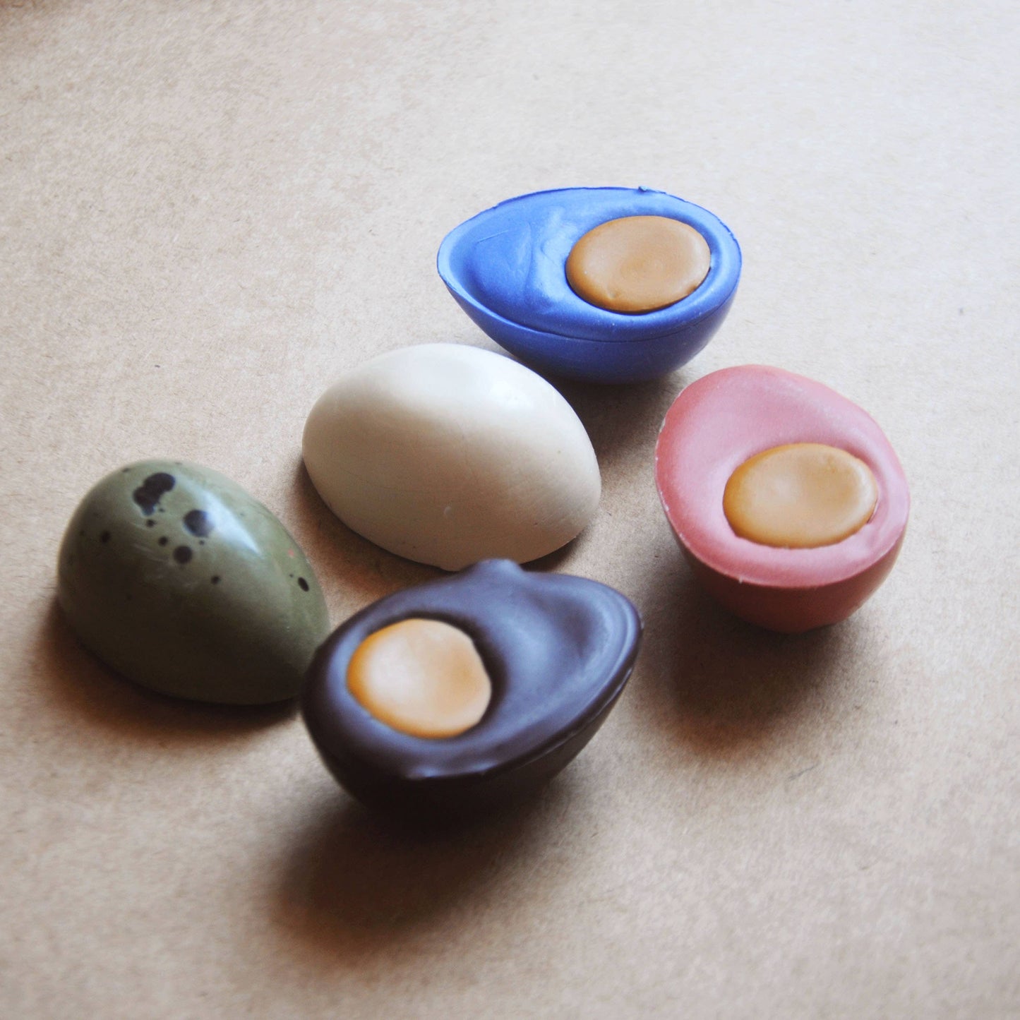 Golden Yolk Beeswax Crayon Eggs - Set of 5