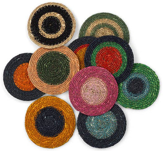 Seagrass Coaster - Midnight Blue / Rust: 4