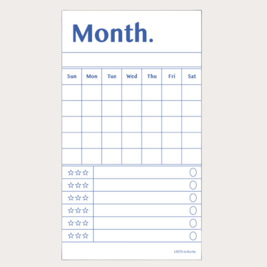 Paperian Lists To Live by 'Monthly' Memo Pad