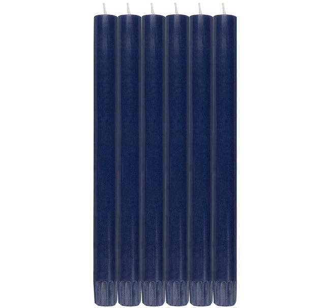 Midnight Blue Dinner Candles - Pack of 6