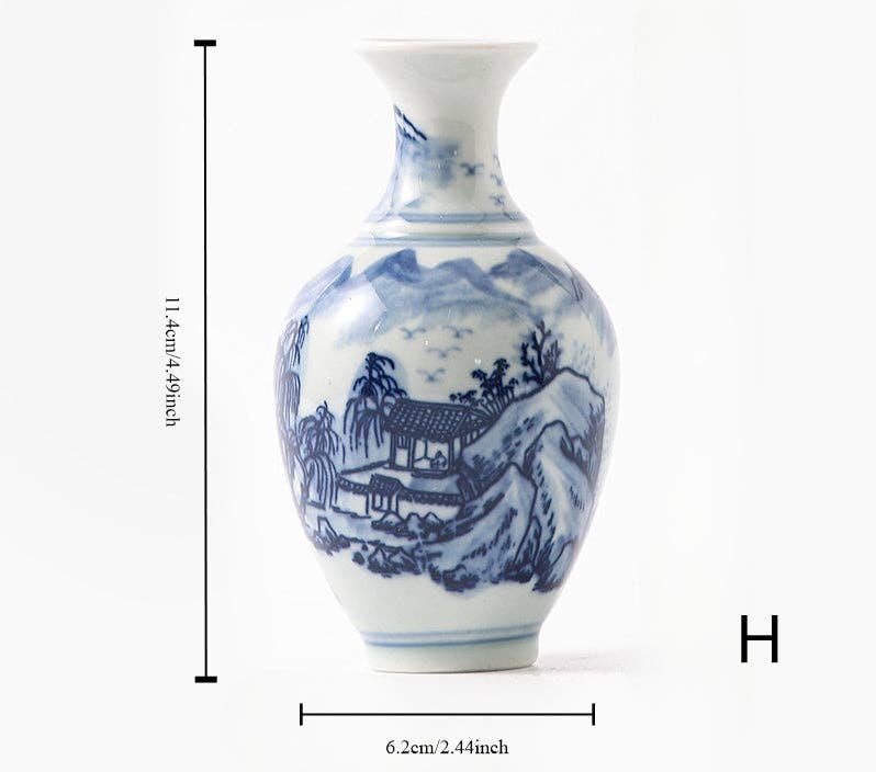 Hand-painted Blue and White Porcelain Vase