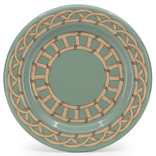 Domino x CCH Wicker Enamelware Salad Plate: Sea Blue
