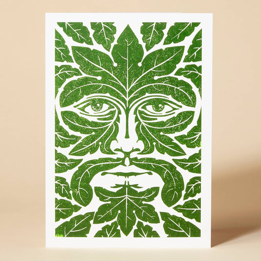 Green Man Greeting Card