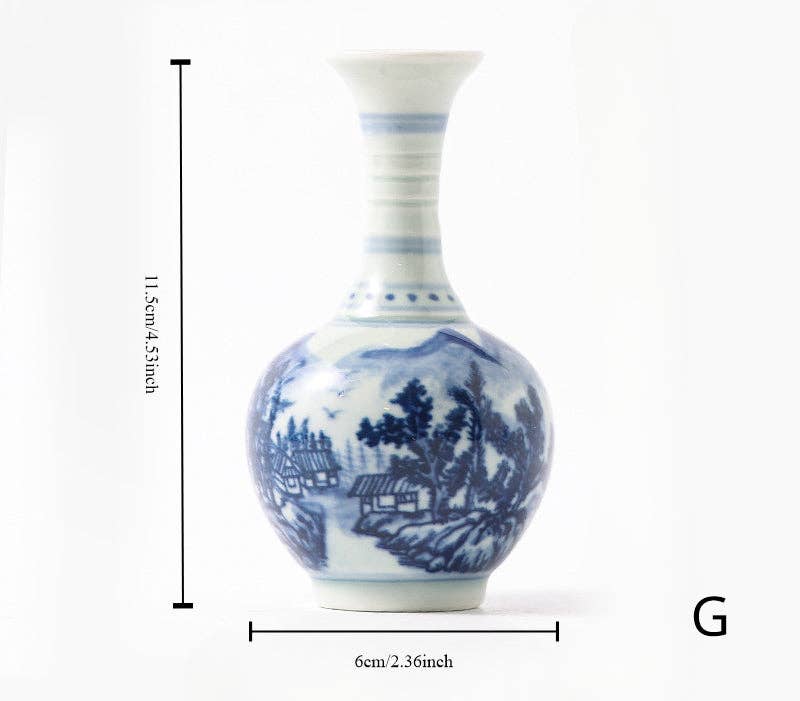 Hand-painted Blue and White Porcelain Vase