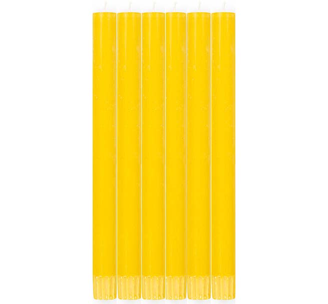 Bunting Yellow Dinner Candles - Pack of 25