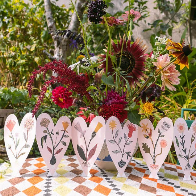 Love Hearts Concertina Greeting Card