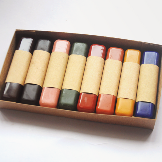 All Natural Handmade Beeswax Oil Pastels - Set of 8
