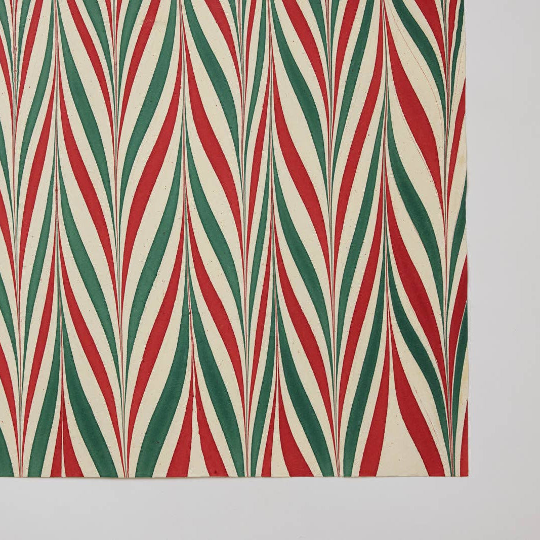 Hand Marbled Wrapping Paper - Candy Stripes Jolly