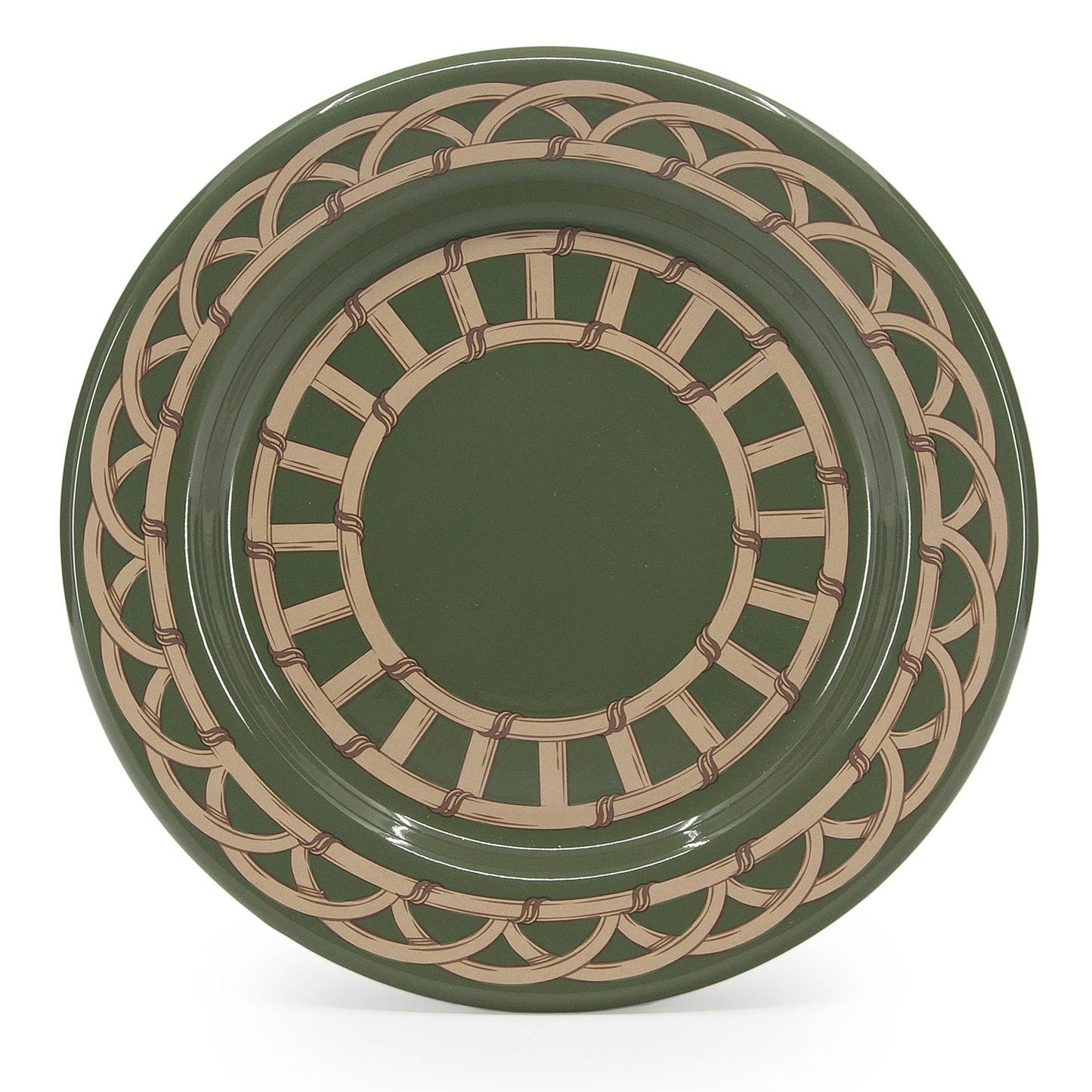 Domino x CCH Wicker Enamelware Salad Plate: Sage