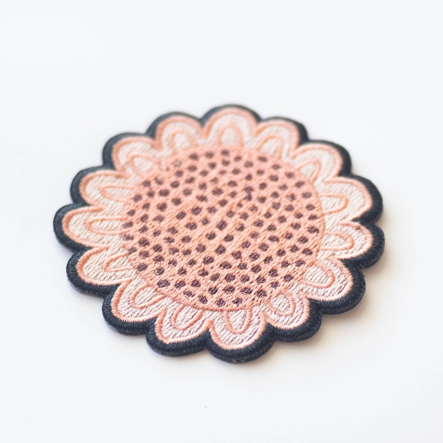 Embroidered Pink Wildflower Iron-on Patch