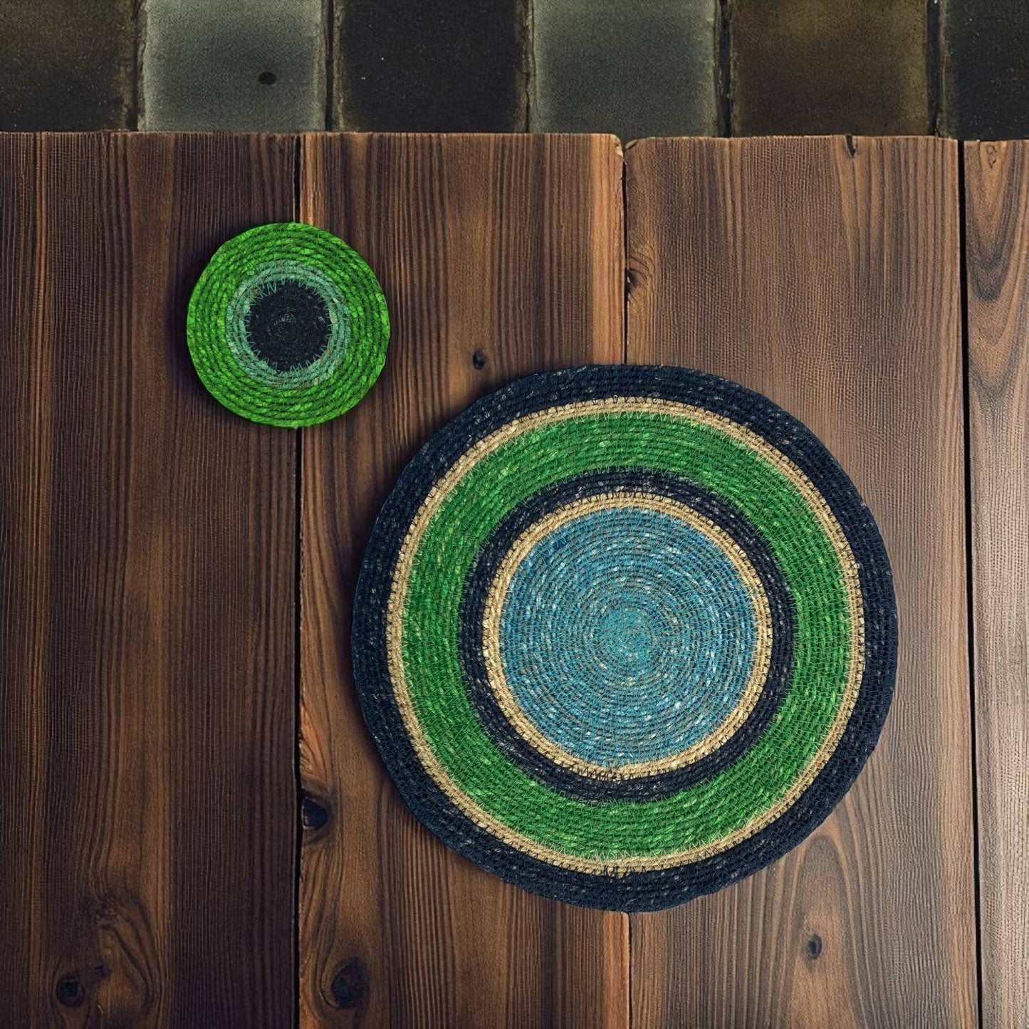 Seagrass Coaster - Beryl Green / Midnight Blue / Tropic Turquoise: 4