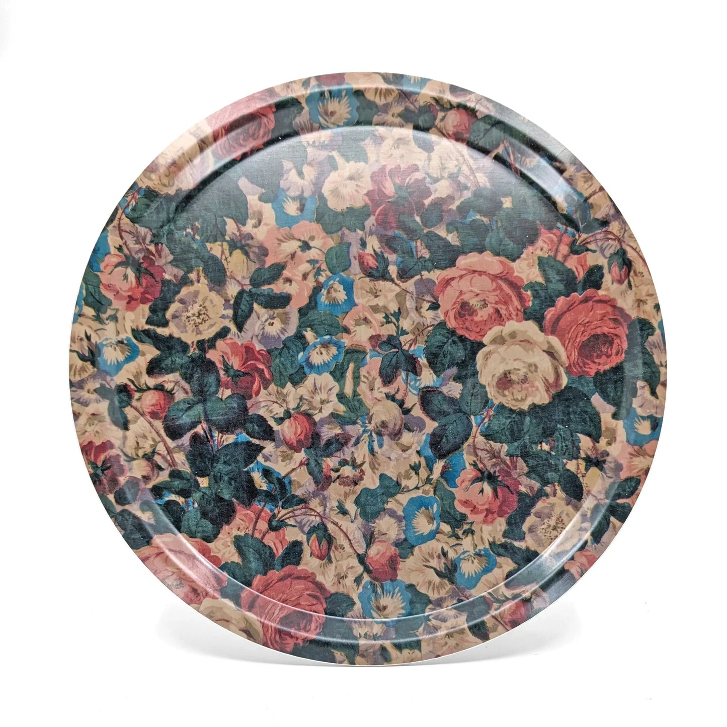 Round Birchwood Tray - Chintz