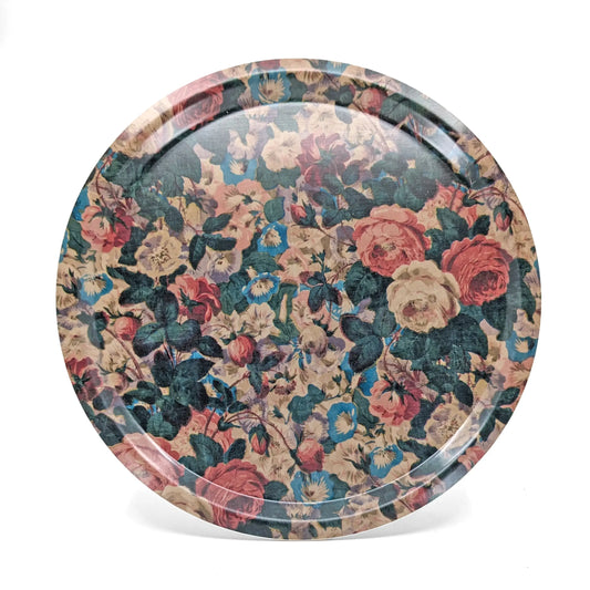 Round Birchwood Tray - Chintz