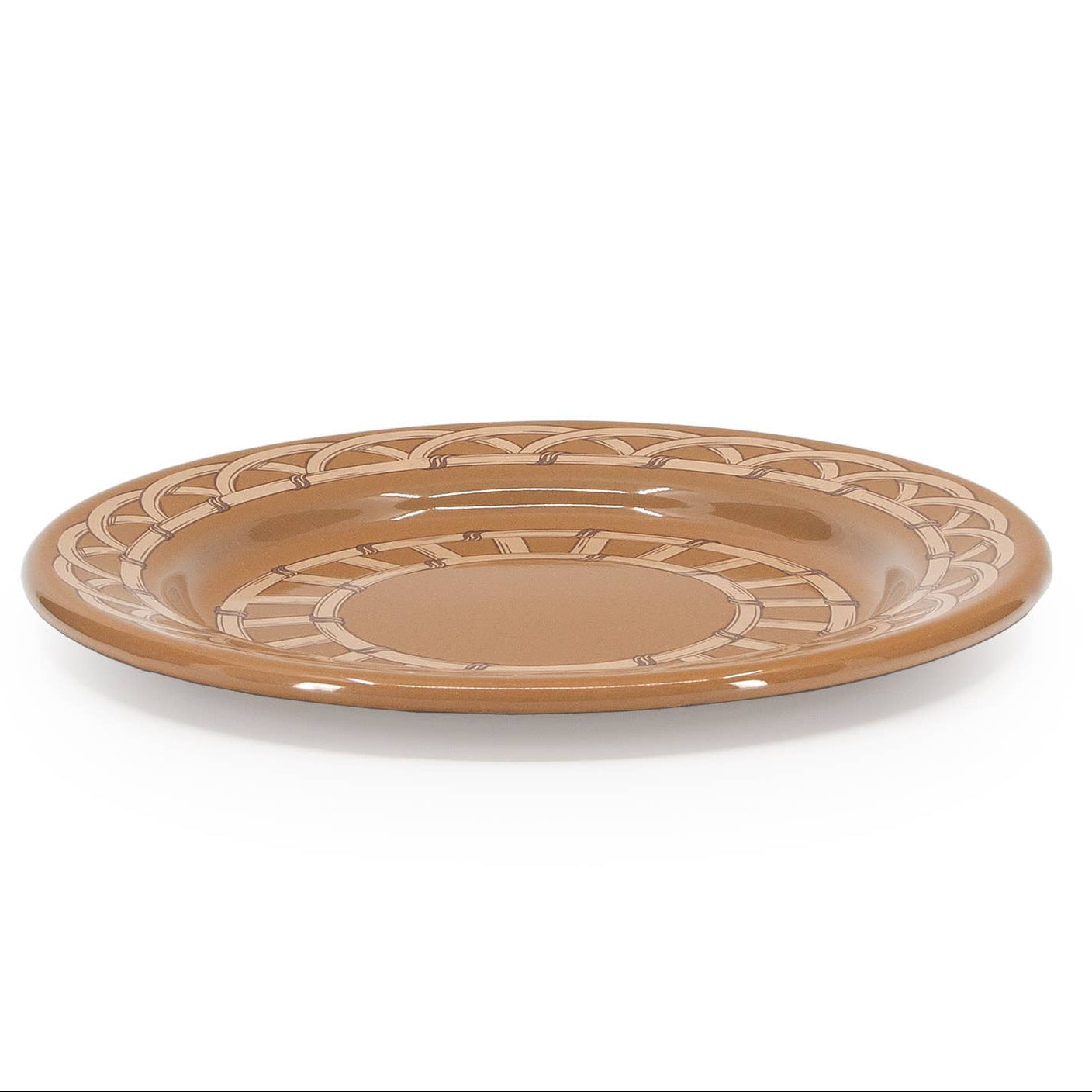 Domino x CCH Wicker Enamelware Salad Plate: Tan