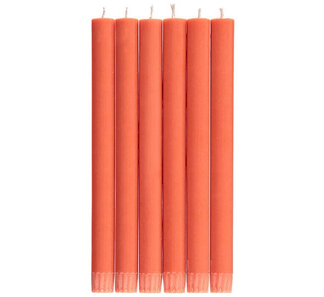 Rust Dinner Candles - Pack of 6