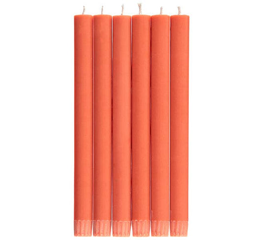 Rust Dinner Candles - Pack of 6