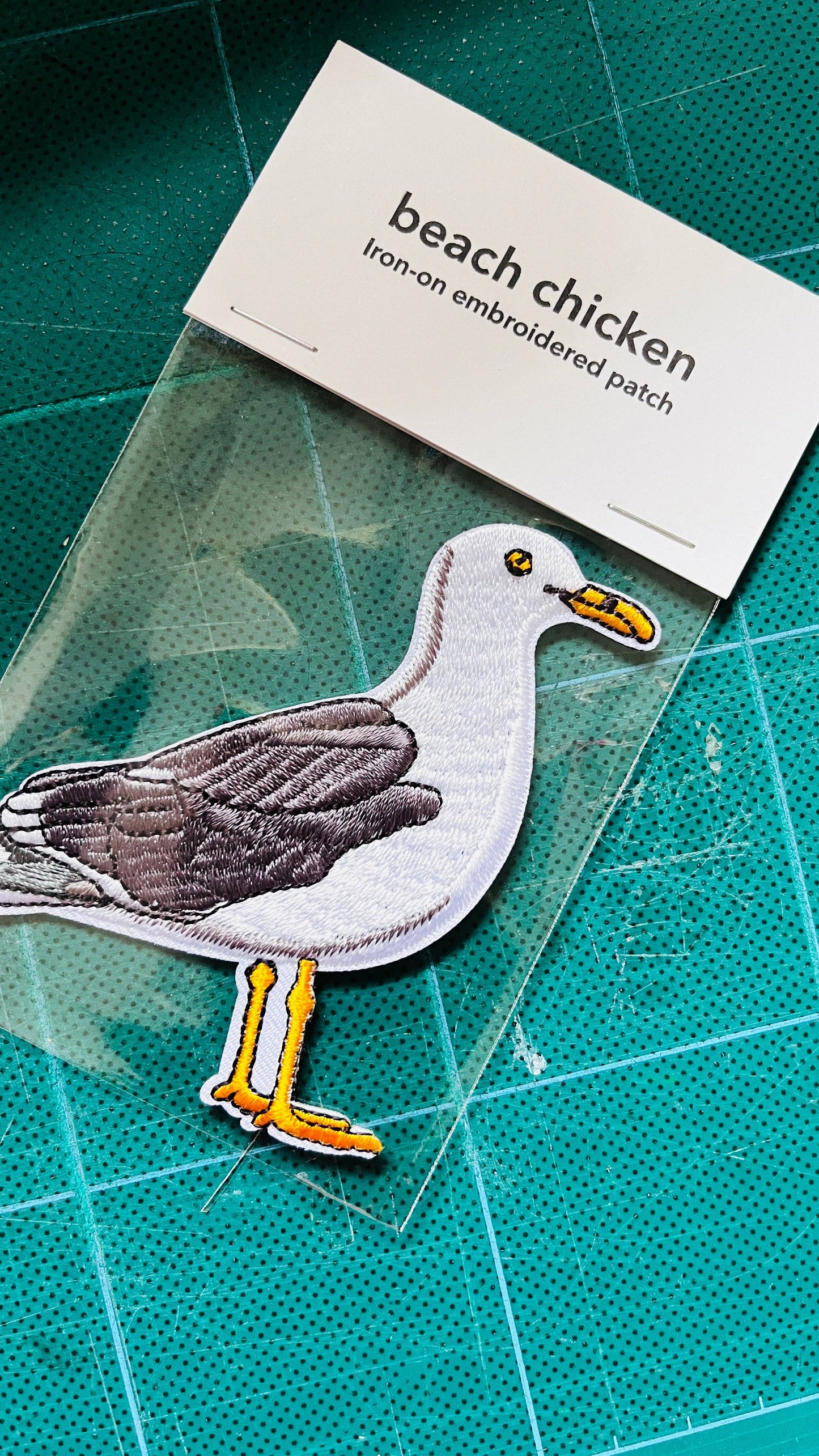 Embroidered Seagull Iron-on Patch