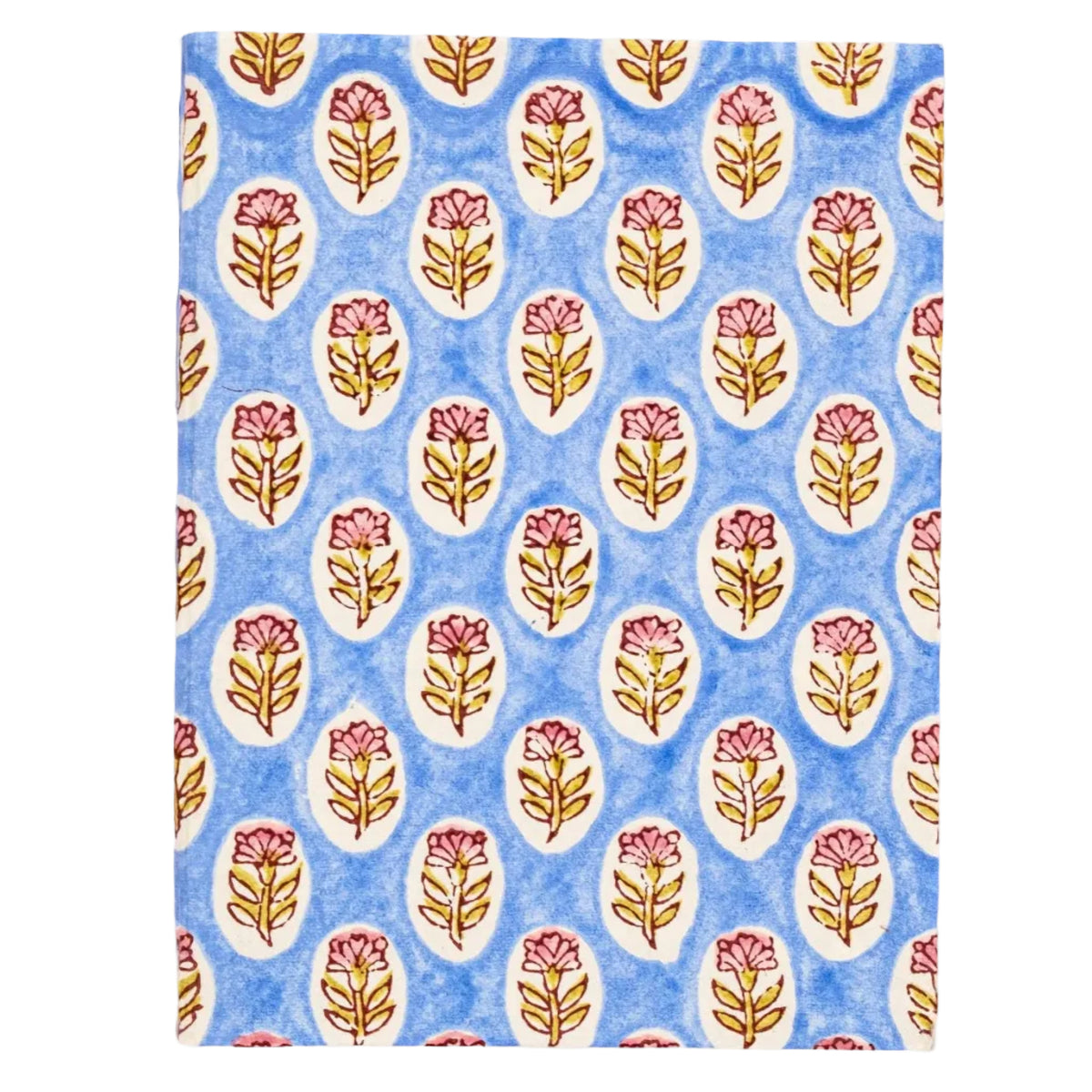 A5 Block Print Notebook - Purple & Blue Daisies