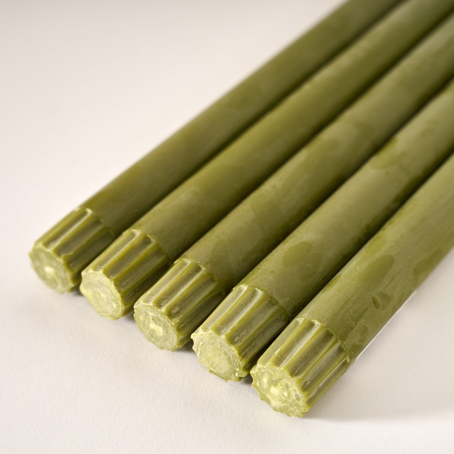 Olive Green Dinner Candles - Pack of 25