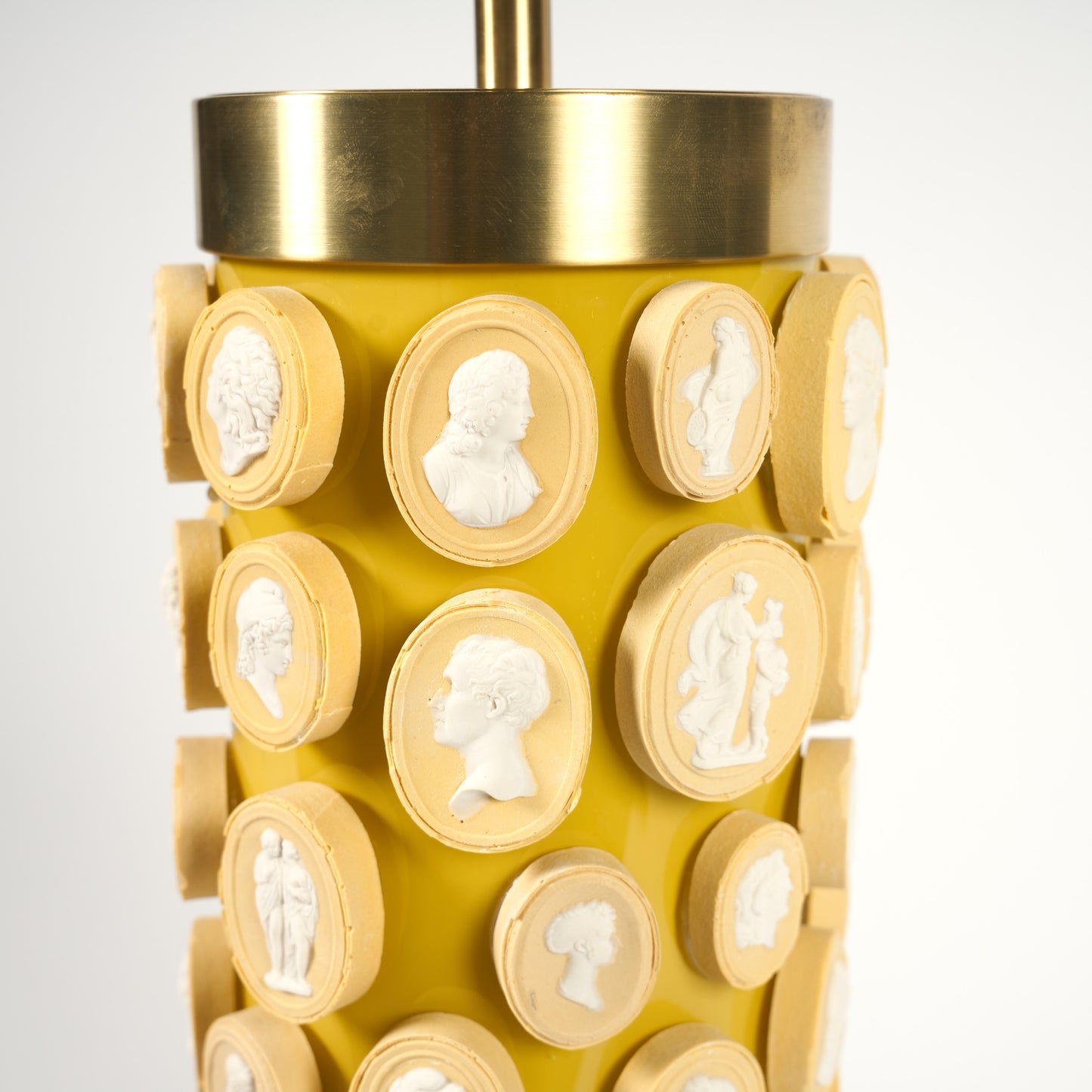 Intaglio Glass & Brass Lamp