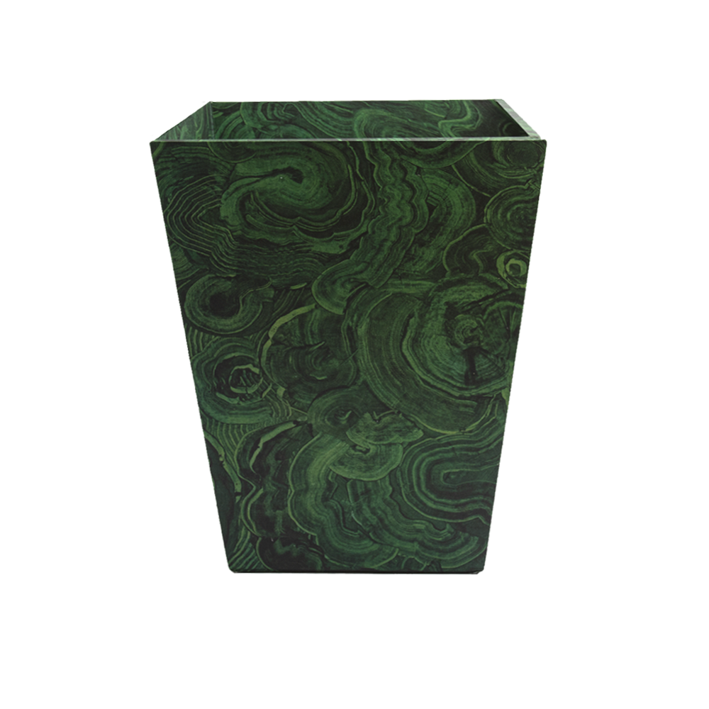Waste Paper Bin - Malachite