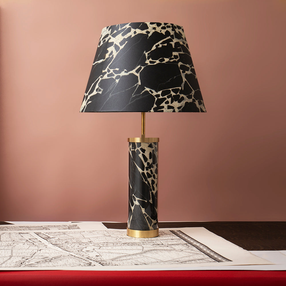 16" French Grand Antique Marble Lampshade