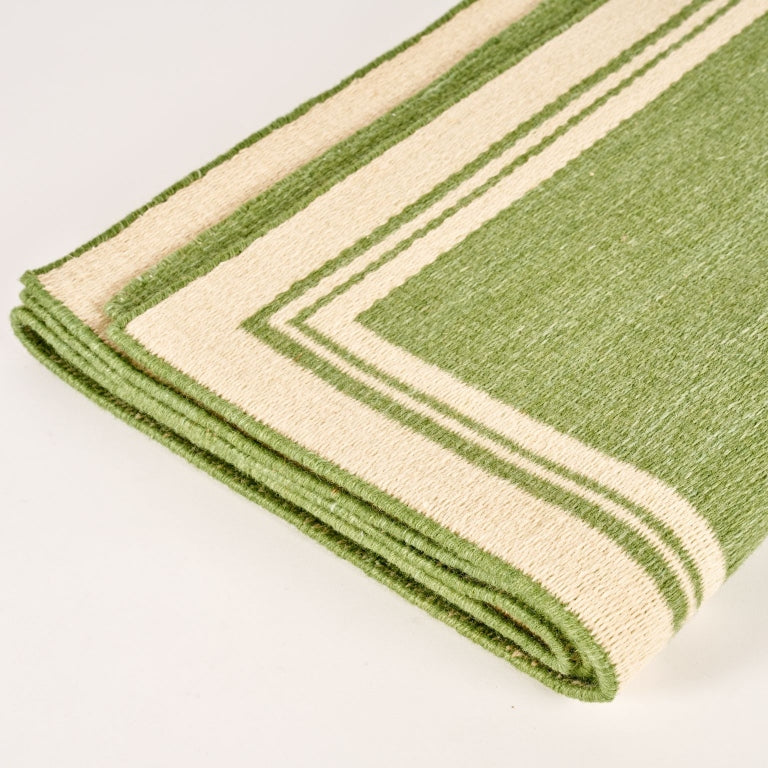 Natural & Green Borders Rug