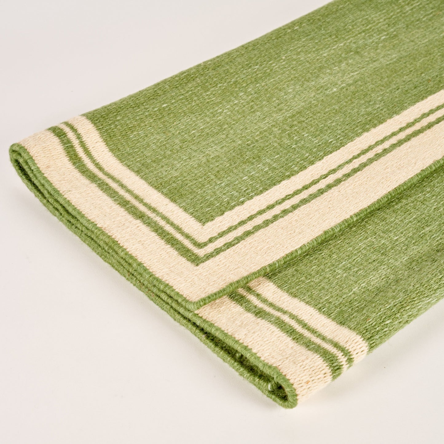 Natural & Green Borders Rug